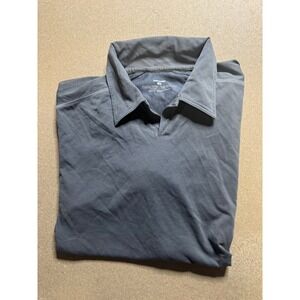Patagonia‎ Mens Polo Shirt Organic Cotton Gray Short Sleeve Casual Top